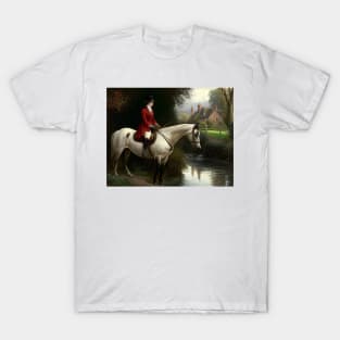 Vintage Horse Riding Oil Painting T-Shirt